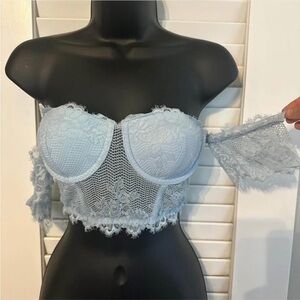 Elegant Lace Strapless Bralette Top